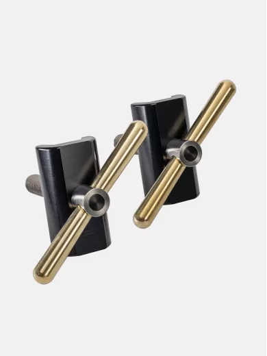 Brompfication - Titanium Hinge Clamp Set, Brass/Clear